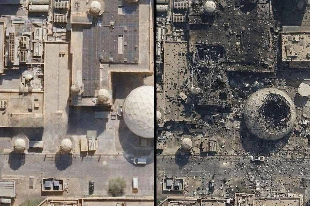 Иранские СМИ сообщили об уничтожении радара раннего оповещения в Катаре. Фото © X / Zlatti71