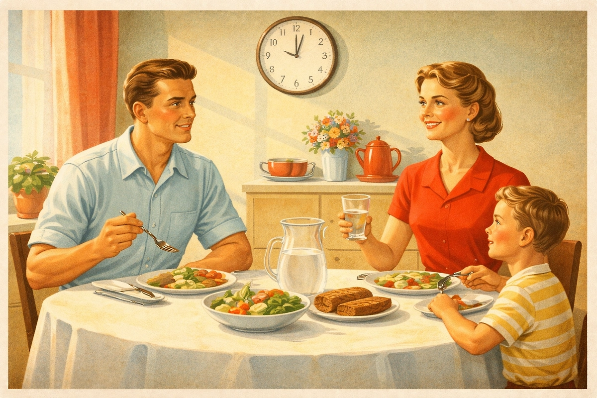 Режим питания: советские способы оставаться стройным. Фото © Chat GPT