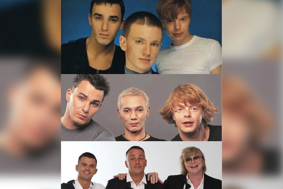 Состав «Иванушек» сквозь года — и «черненький» уже дедушка. Фото © Instagram (признан экстремистской организацией и запрещён на территории Российской Федерации) / Ivanushki_fan