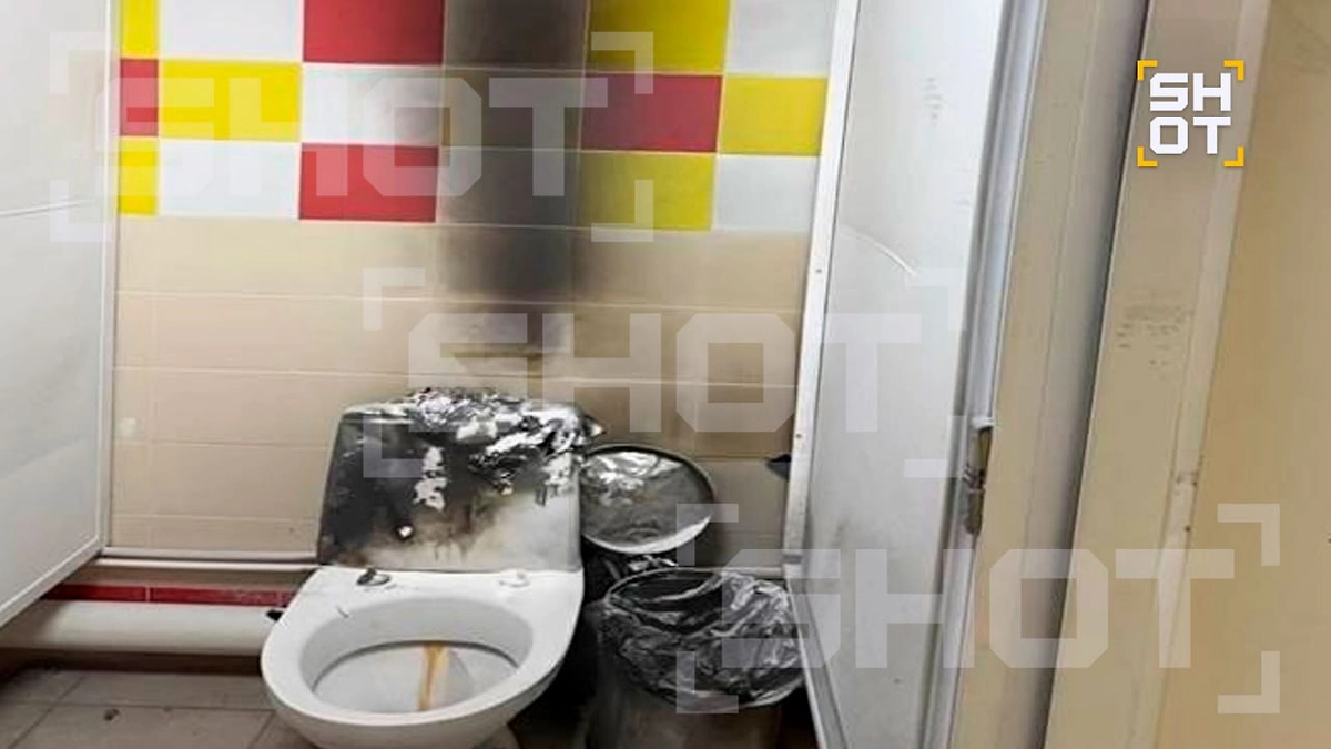 Последствия поджога школы восьмиклассницей. Фото © Telegram / SHOT