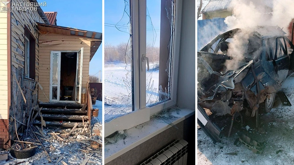 В результате атаки ВСУ на Белгородскую область пострадали семь человек. Фото © Telegram / Настоящий Гладков