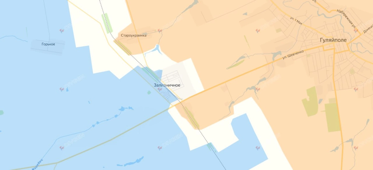 Карта СВО на 6 февраля 2026 года. Армия России заблокировала трассу Верхняя Терса — Зализничное у Гуляйполя. Фото © divgen