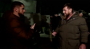 Кадыров прибыл на прямую линию на трофейной Bradley вместе с украинскими пленными