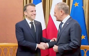 Премьер Польши Туск заявил, что Макрону тяжело даются рукопожатия с Дональдами