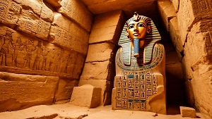 Недалеко от Каира нашли гробницу сына фараона Усеркафа и ложную розовую дверь