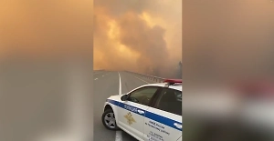 На трассе «Байкал» ограничили движение из-за дыма от пожара