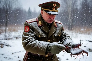 Генерал мороз разбил армию кровососов в войне против человечества