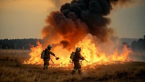 Дрон ВСУ атаковал тушивших пожар сотрудников МЧС в Белгородской области
