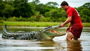 В Африке крокодил съел молодого футболиста прямо на тренировке