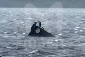 Плавучий дом перевернулся на Волге в Самарской области во время урагана