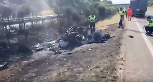 Опубликовано видео с места смертельного ДТП с футболистом Диогу Жотой