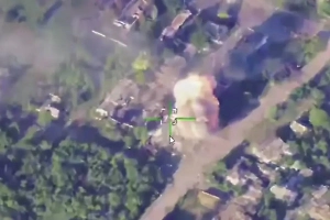 Минобороны показало мощный удар «Гераней» по пункту ВСУ в ДНР