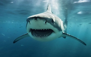 «‎Она обожралась!» Акулы-людоеды заплыли в потеплевшее Охотское море и увязались за рыбаками