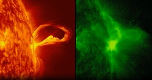 Страшно красиво: Солнечную вспышку предпоследнего класса мощности сняли на видео