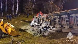 Появились фото с места ДТП с шестью погибшими в Орловской области