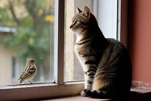 Ветврач призвал отказаться от кормушек на подоконниках, чтобы избежать стресса у котов