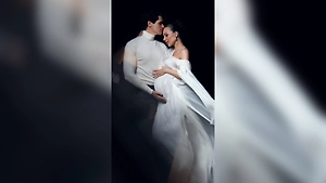 Беременная Лерчек снялась в «свадебной» фотосессии с отцом будущего ребёнка