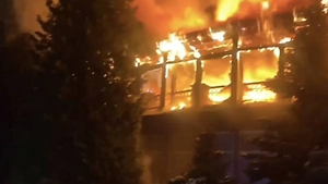 В Солнечногорске загорелся ресторан «Роза Ветров»