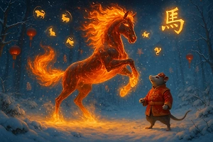 Китайский гороскоп на 2026: Как Крысе по году рождения ужиться с Красной Огненной Лошадью 