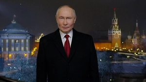 Новогоднее обращение президента России Владимира Путина из Кремля