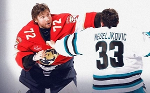 Вратарь «Флориды» Бобровский устроил драку с коллегой из «Сан-Хосе» в матче НХЛ