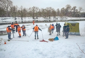 Поиск провалившихся под лёд детей в Брянске расширили до 2 тыс. кв. м
