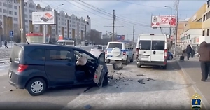 В Улан-Удэ произошло массовое ДТП с маршруткой